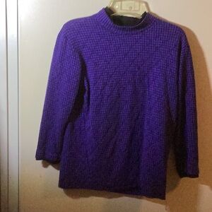 Fleece mock-turtleneck top.